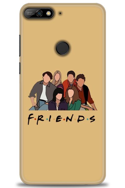 MRCİLETİSİM Huawei Y7 2018 Case Hd Printed Case - Friends