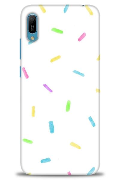 MRCİLETİSİM Huawei Y6 2019 Case Hd Printed Case - Confetti