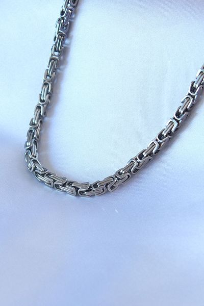 Moka Shopin Ανδρικό κολιέ MokaShopin 316L - Ασημί Χρώμα, Μοντέλο King Chain
