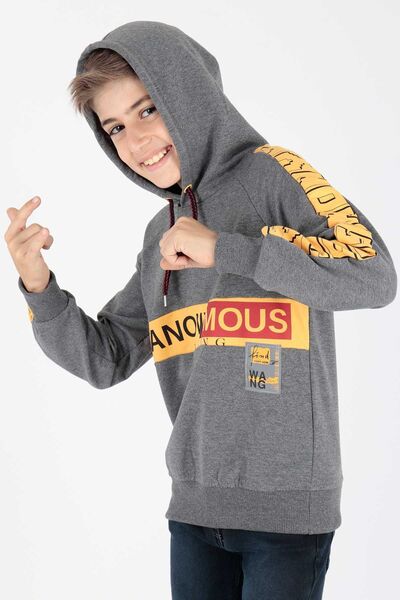 AHENGİM Boy's Trend Sweatshirt - Anonymous Printed, Ak15177