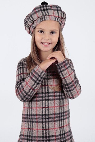 AHENGİM Μοντέρνο φόρεμα για κορίτσι AK2200 - με καπέλο και σφόνδυλο