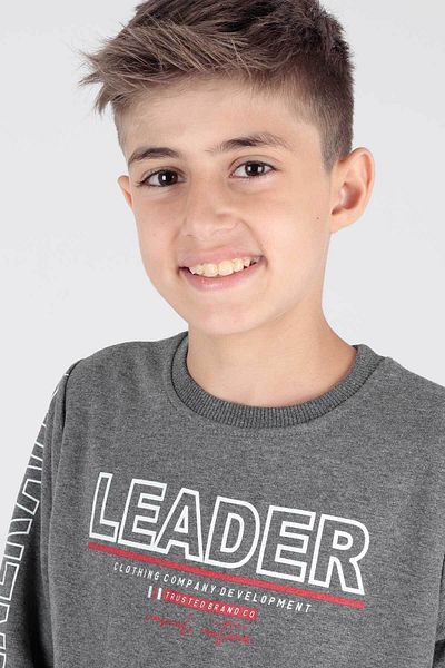 AHENGİM Boy's leader Printed Sweatshirt - Ak15091