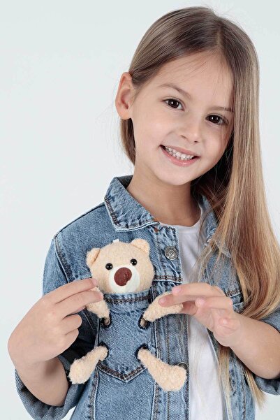 AHENGİM Girl's cotton Jean Jacket - casual Fashion, Teddy Bear 22176023