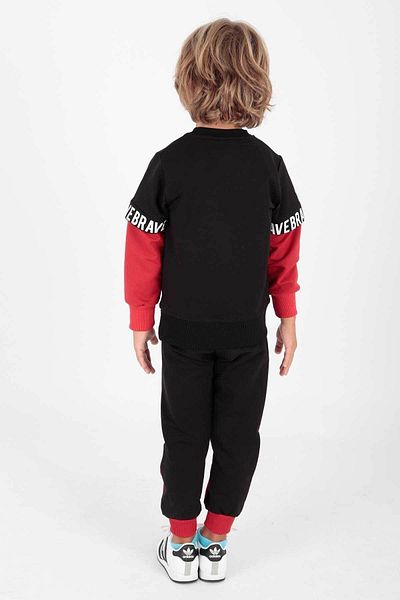 AHENGİM Brave Printed Trend-Trainingsanzug-Set für Jungen Ak2231