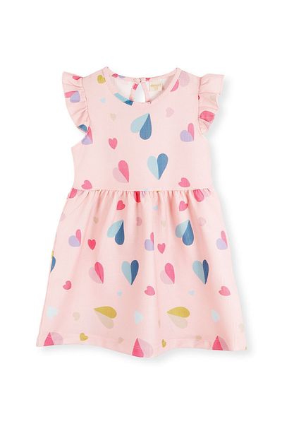 AHENGİM Rochie pentru fetiță cu model inimă - Ak2406