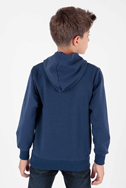 AHENGİM Boy's Hooded Zippered Sweatshirt - Ak15217
