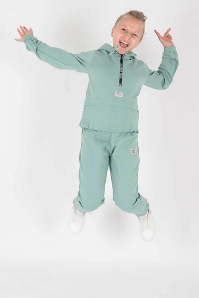 AHENGİM Young Printed Tracksuit Set for Girl - Ak2233