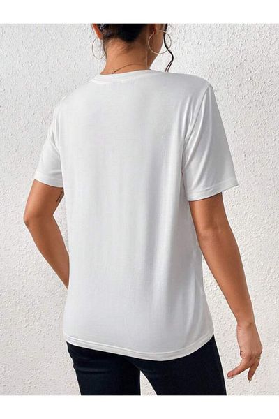 Pink Sky Tricou alb - Imprimat cu fețe