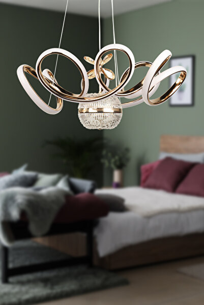 Begüsa Vargas Ledli Avize Gold Kaplama