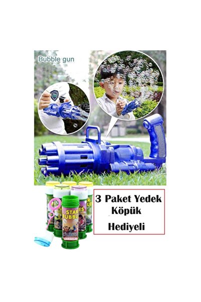 Miajima Pilli Köpüklü Oyuncak Köpük Makinesi Tabancası Bubble Machine +balonc...