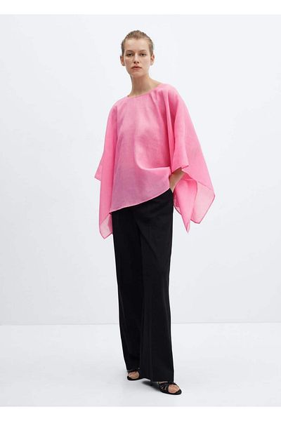 MANGO Woman Pelerina 100% ramie