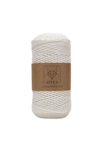 Ritzz Σχοινί βαμβακερό εκρού - 2mm, 3 Twist, 250g