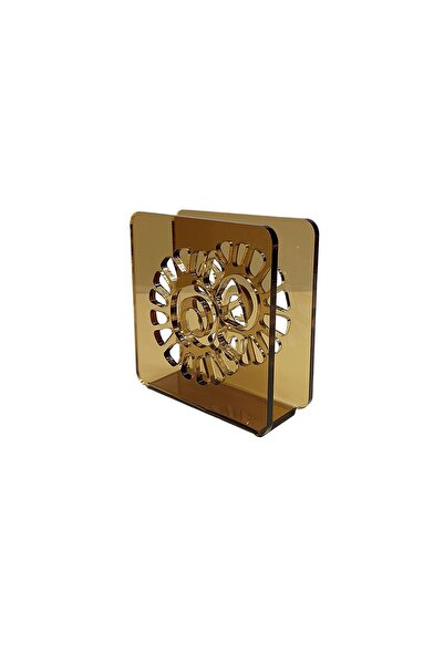 Story Sun Themed Transparent Brown Color Acrylic Napkin Holder