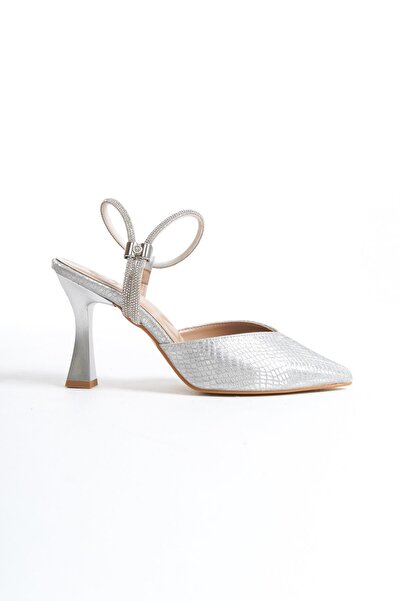 Modabuymus Parsan Silver Stone Stiletto Rochie de seara Pantofi cu toc