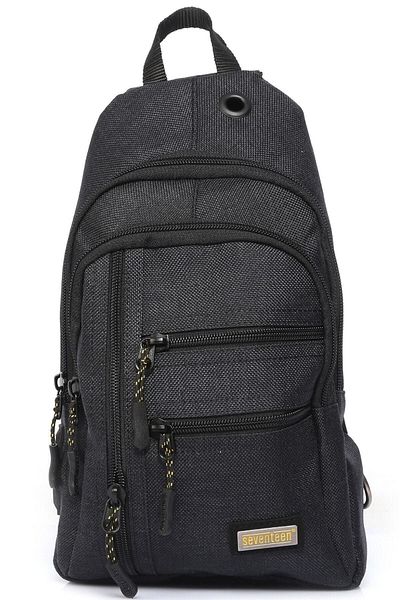 SEVENTEEN Waterproof Canvas Shoulder Bag with 8 Compartments USB and Cable Output