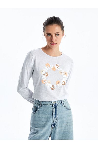LC Waikiki LCW Women's T-Shirt - Crew Neck and Printed Design