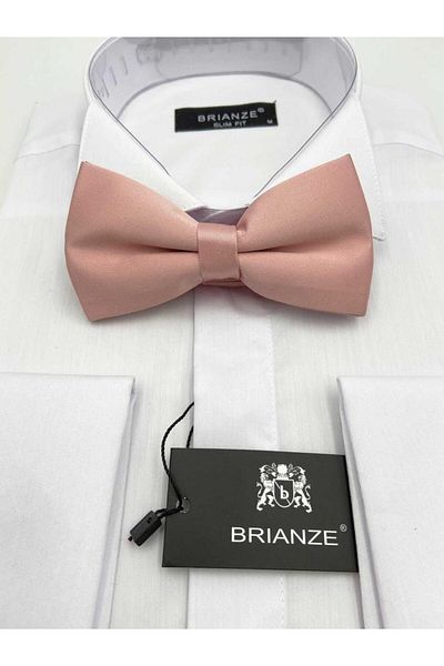 Brianze Satin Bow Tie - Solid Colored Powder