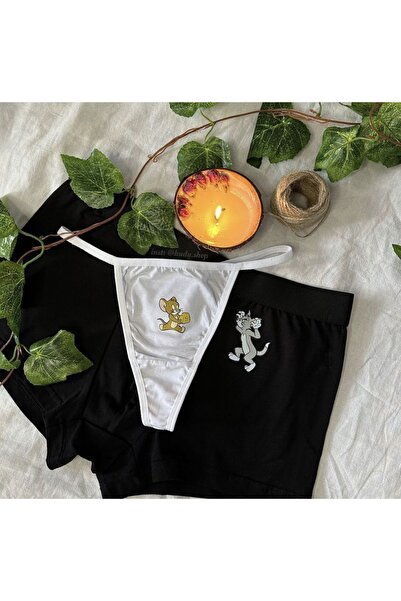 Lolipop Butik Tom ve Jerry Çift Boxer Tanga Seti