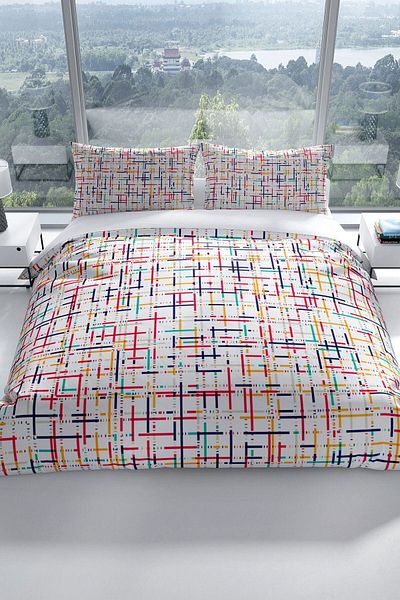 PerlaSera Colorful 3d Cotton Satin Double Duvet Cover Set