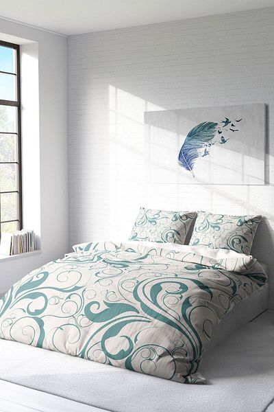 PerlaSera 3D Custom Design Twigs Classic - Double Duvet Cover Set, Tightly Woven Cotton Satin