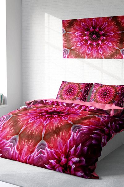 PerlaSera 3D Custom Design - Double Cotton Satin Duvet Cover Set, Mandala 2