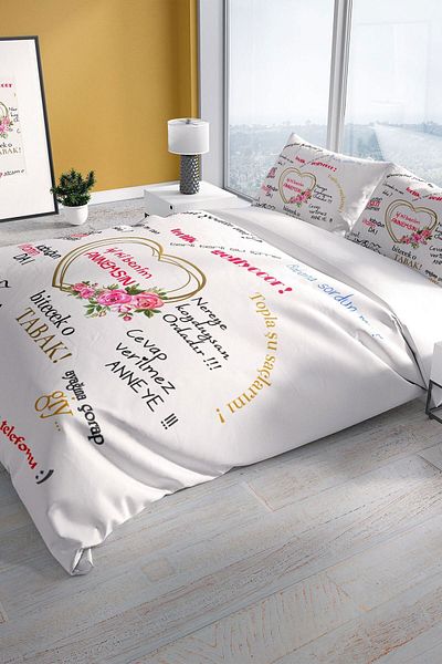 Cattleya Mother's Day 3d Cotton Satin Double Duvet Cover Set