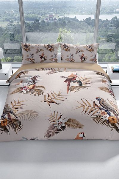 PerlaSera Parland 3d Cotton Satin Double Duvet Cover Set