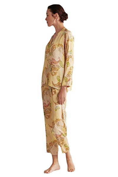 Penyemood Penye Mood Kadın Sarı Pijama Takım 9610