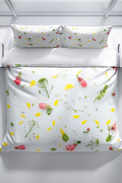 Cattleya Garden 3d Cotton Satin Double Duvet Cover Set