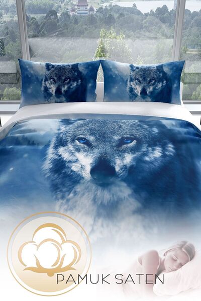 PerlaSera Strong 3d Бавовняний сатин Двоспальний комплект постільної білизни