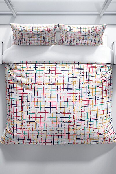 Cattleya Colorful 3d Cotton Satin Double Duvet Cover Set