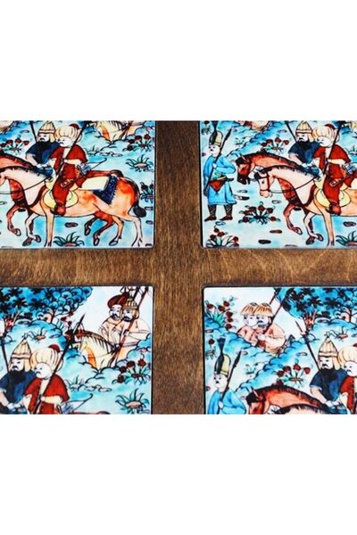 Çini Evi صينية خشبية - مشهد الصيد