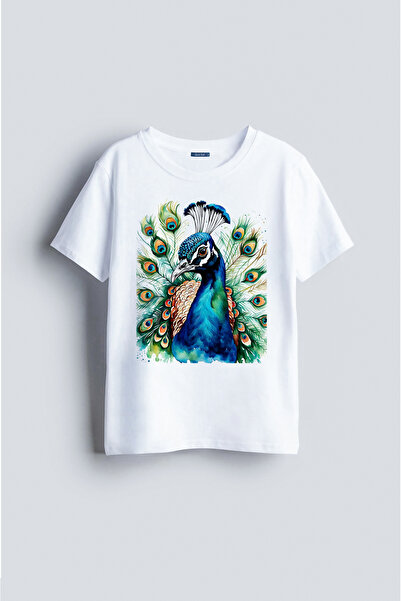 Darkia Peacock Printed - Oil Painting Unisex Παιδικό T-Shirt