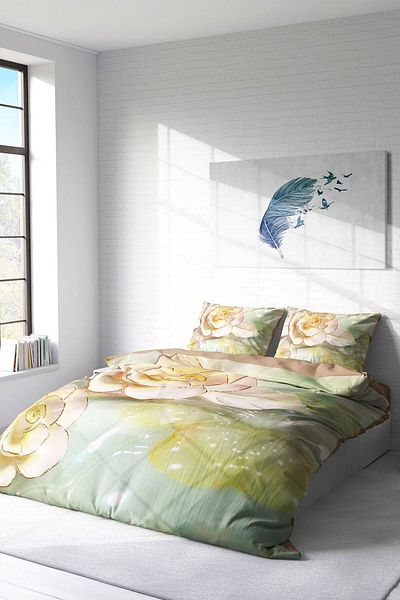 PerlaSera 3D Custom Design - Silvery Duvet Cover Set, Double, Cotton Satin Woven