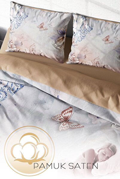 PerlaSera 3D Спеціальний дизайн постільна білизна - двоспальне, щільно ткане бавовняне сатене, Mariposa