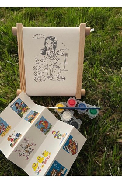 tuvval ÇEVİRMELİ BASKILI DESENLİ TUVAL BOYAMA SET (10 ADET FARKLI RESİM)