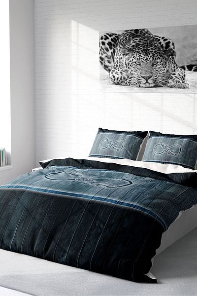 PerlaSera Endless Love - 3D Custom Design, Tightly Woven Cotton Satin Double Duvet Cover Set