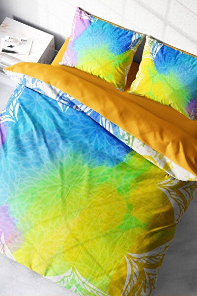 MonoHome Set de lenjerie de pat dublu Energy Of Colors Modern Çift Kişilik Ne...