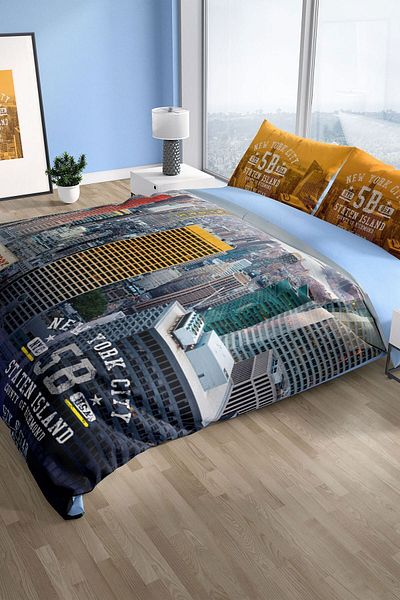 Cattleya New York 3d Cotton Satin Double Duvet Cover Set