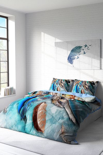 PerlaSera 3D Custom Design Duvet Cover Set - Tightly Woven Cotton Satin, Double Mystery
