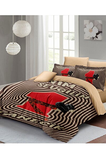 MonoHome Σετ Παπλωματοθήκη για Ζευγάρι την Ημέρα του Αγίου Βαλεντίνου 100% βα...