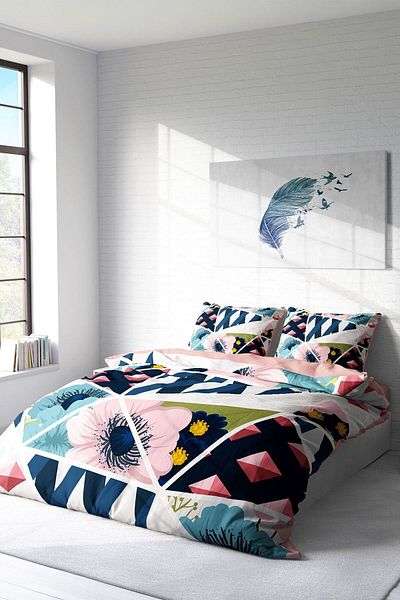 PerlaSera 3D Custom Design - Double Duvet Cover Set, Tightly Woven Cotton Satin