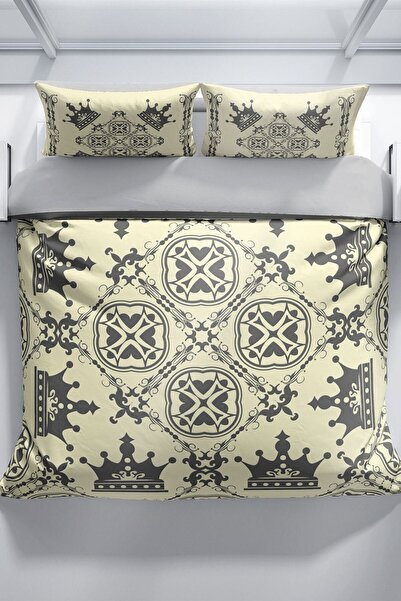 PerlaSera King Royal 3d Бавовняний сатеневий двоспальний комплект постільної білизни