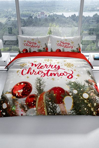 Cattleya NY Christmas 3D Cotton Satin Double Duvet Cover Set