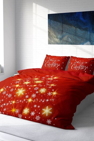 MonoHome Merry Christmas Double 3D Duvet Cover Set - Cotton Satin