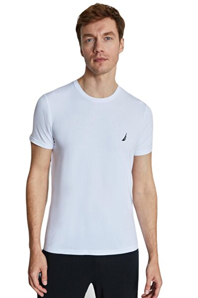 Nautica Λευκό 95% Modal Soft ανδρικό μπλουζάκι