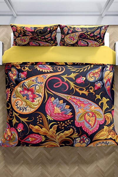 PerlaSera Індійський 3D бавовняний сатиновий двоспальний комплект постільної білизни