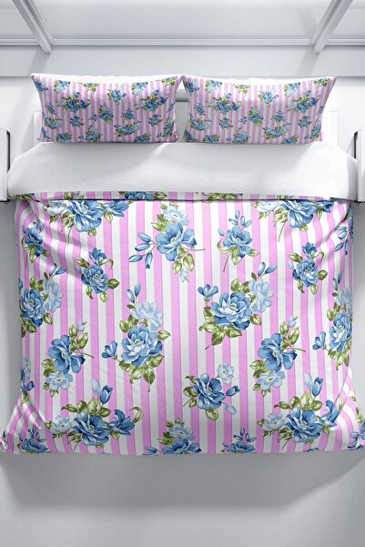 PerlaSera Σετ Παπλωματοθήκη Διπλό Σατέν Blueline 3d Cotton