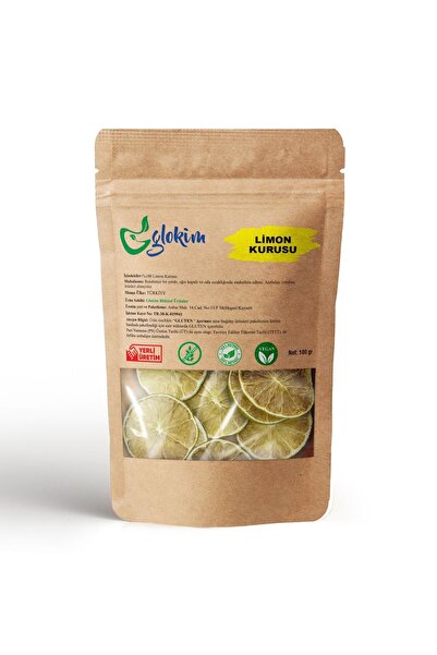 GLOKİM Yeşil Limon Kurusu 100 gr Kurutulmuş Limon