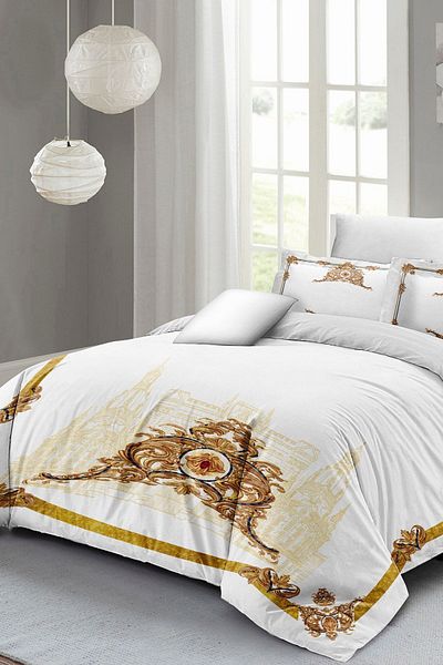 PerlaSera 3D Custom Design - Double Duvet Cover Set, Tightly Woven Cotton Satin Courtier